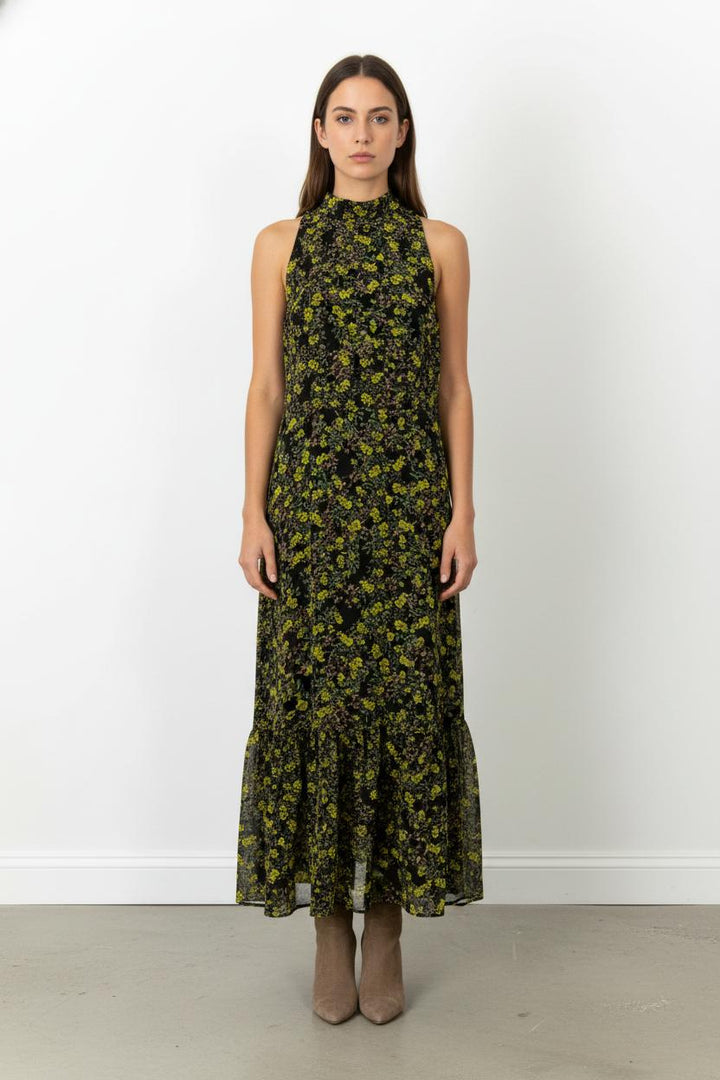 Robe Longue Noire et Jaune - Taille M/38 de la marque IKKS | PARAD104967 - Vendu par Paradigme - Image 1