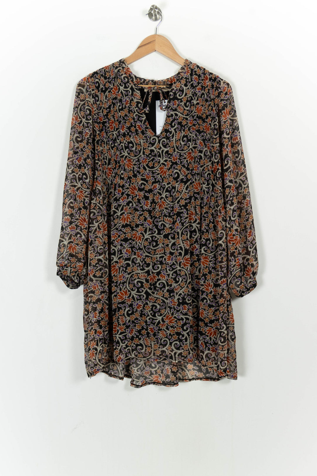 Robe Noire et Orange - Taille L/40 de la marque La Fée Maraboutée | PARAD104969 - Vendu par Paradigme - Image 2