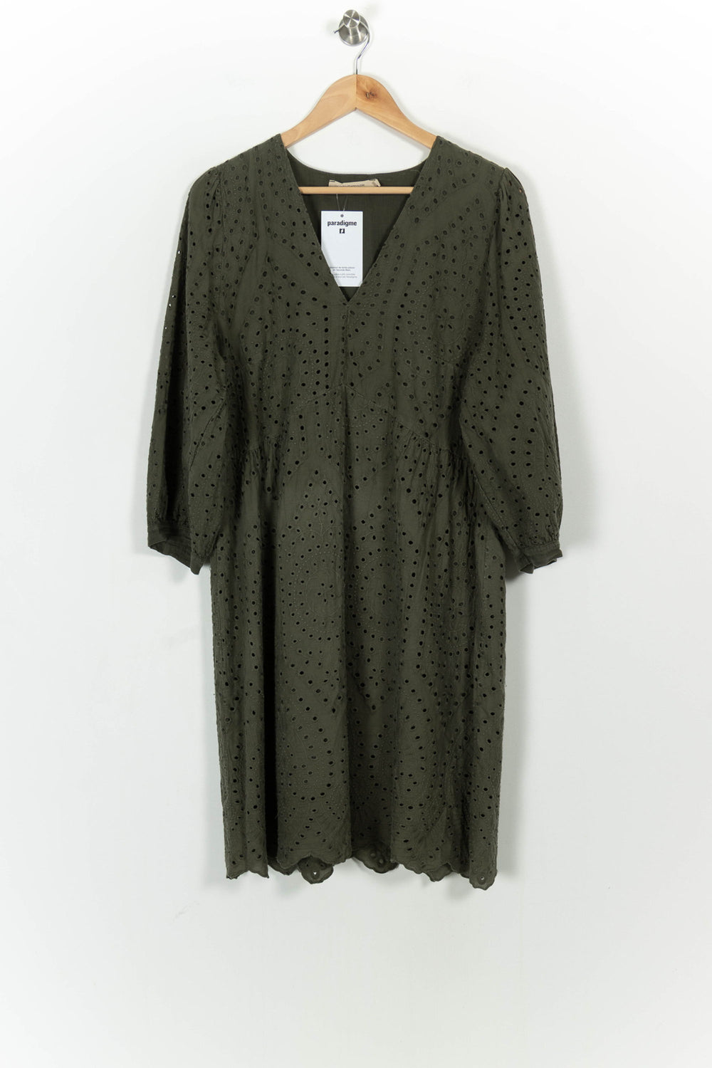 Robe Brodée Verte - Taille XXL/44 de la marque La Fée Maraboutée | PARAD104970 - Vendu par Paradigme - Image 2