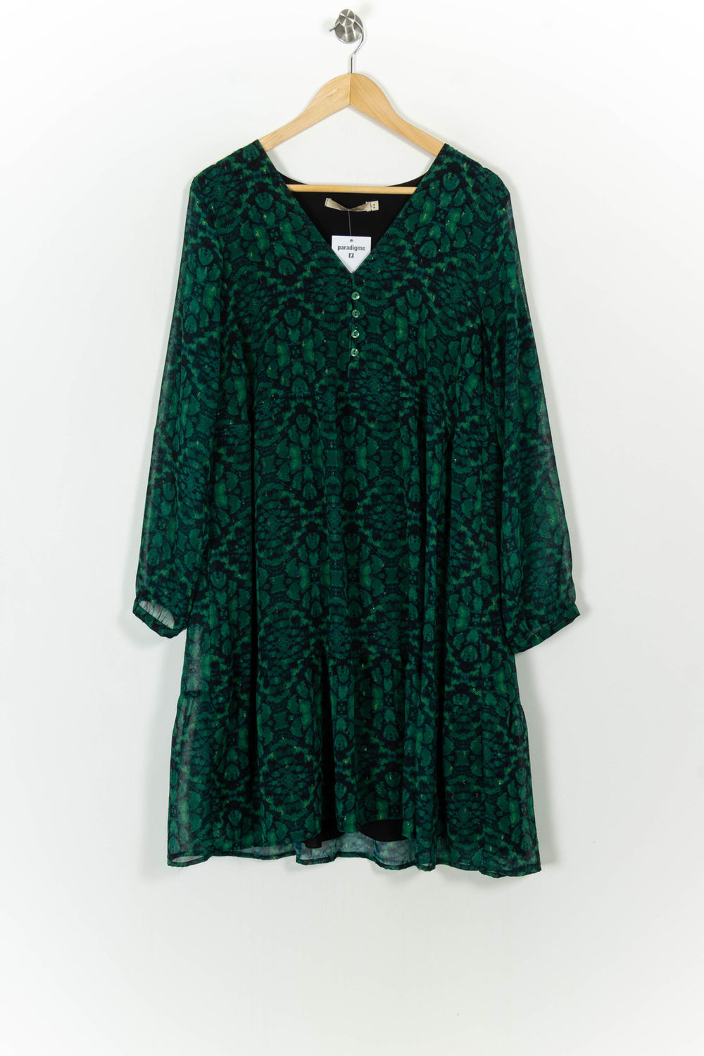 Robe Verte - Taille XXL/44 de la marque La Fée Maraboutée | PARAD104979 - Vendu par Paradigme - Image 2
