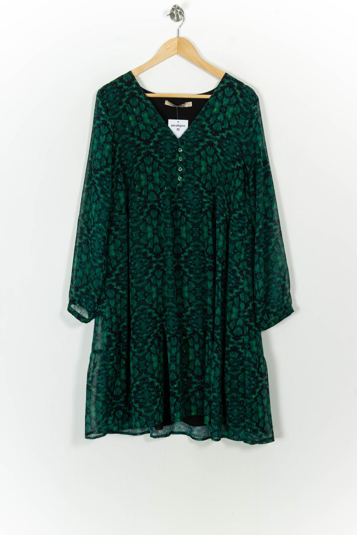 Robe Verte - Taille XXL/44 de la marque La Fée Maraboutée | PARAD104979 - Vendu par Paradigme - Image 2