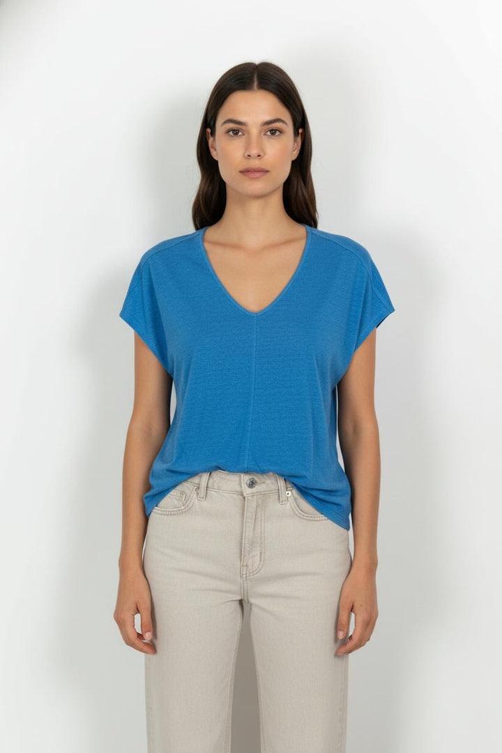 Tee-shirt Bleu - Taille L/40 de la marque La Fée Maraboutée | PARAD104983 - Vendu par Paradigme - Image 1