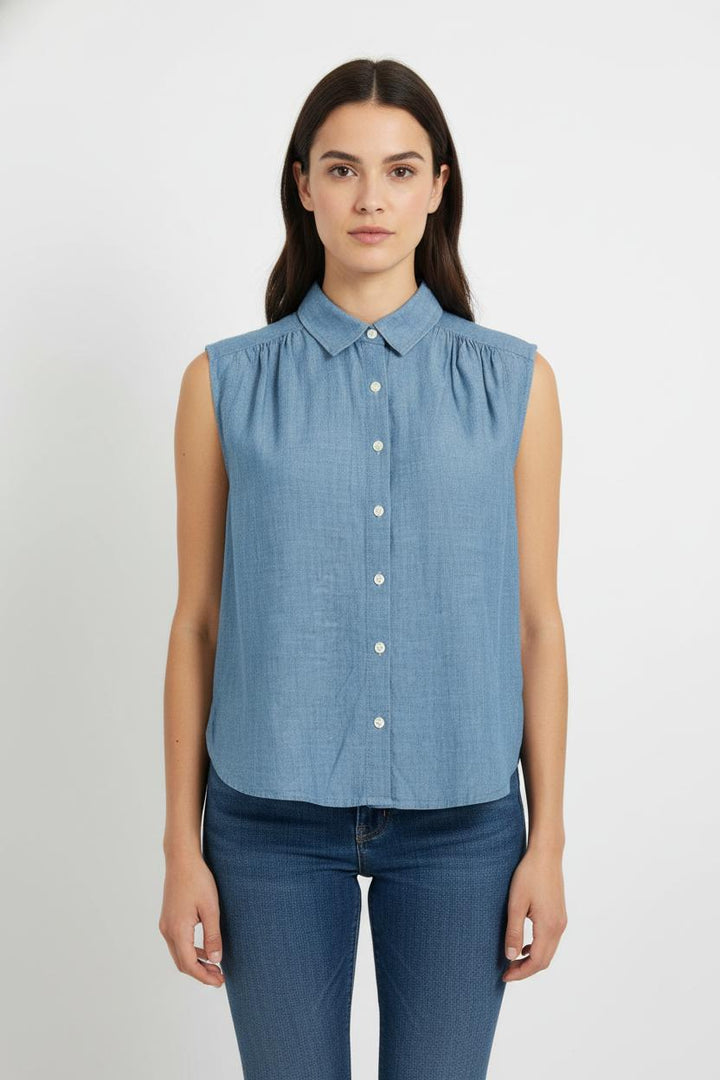 Chemise Sans Manches Bleue - Taille M/38 de la marque Levi's | PARAD104984 - Vendu par Paradigme - Image 1