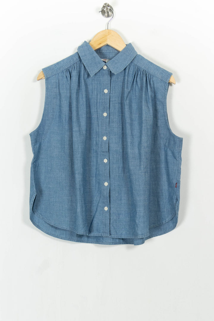 Chemise Sans Manches Bleue - Taille M/38 de la marque Levi's | PARAD104984 - Vendu par Paradigme - Image 2