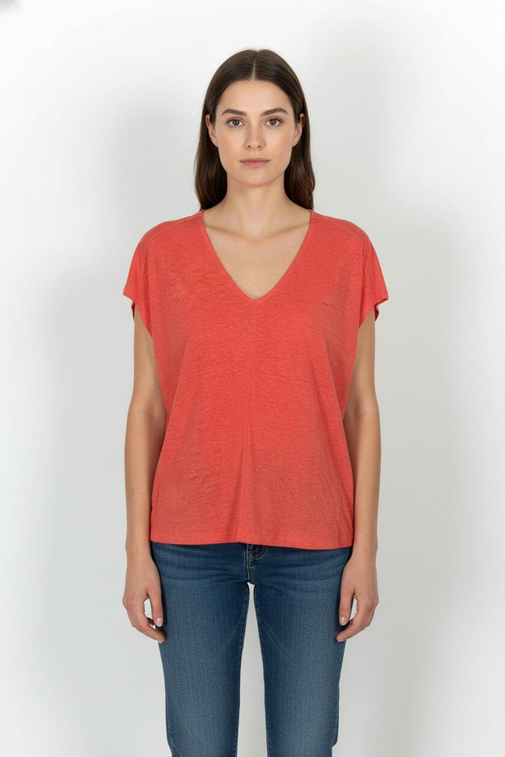 Tee-shirt Rouge - Taille L/40 de la marque La Fée Maraboutée | PARAD104985 - Vendu par Paradigme - Image 1