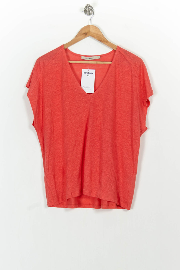 Tee-shirt Rouge - Taille L/40 de la marque La Fée Maraboutée | PARAD104985 - Vendu par Paradigme - Image 2