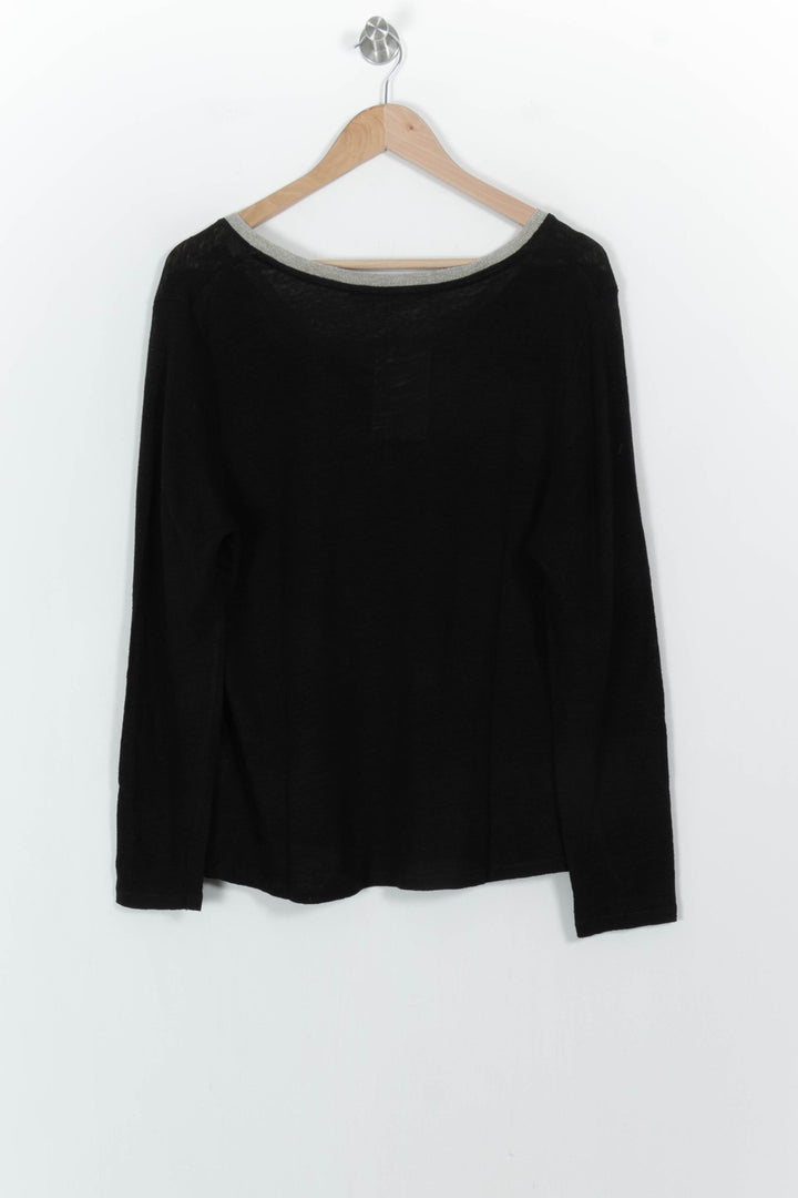 Pull Noir et Gris - Taille XL/42 de la marque La Fée Maraboutée | PARAD104987 - Vendu par Paradigme - Image 4