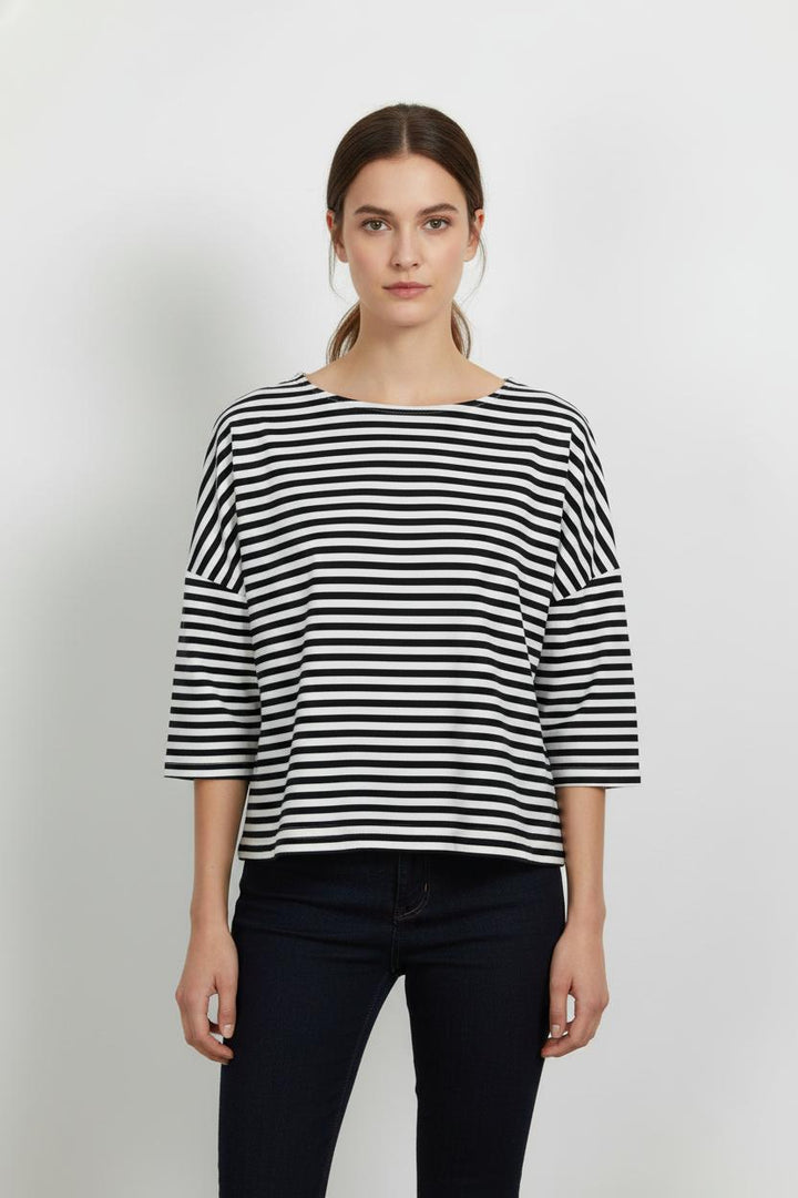 Marinière Blanc et Noir - Taille XL/42 de la marque Des petits hauts | PARAD104990 - Vendu par Paradigme - Image 1