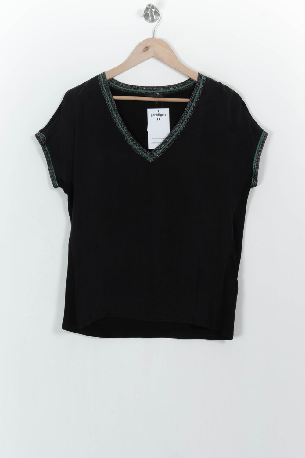 Blouse Noire - Taille M/38 de la marque IKKS | PARAD104993 - Vendu par Paradigme - Image 2