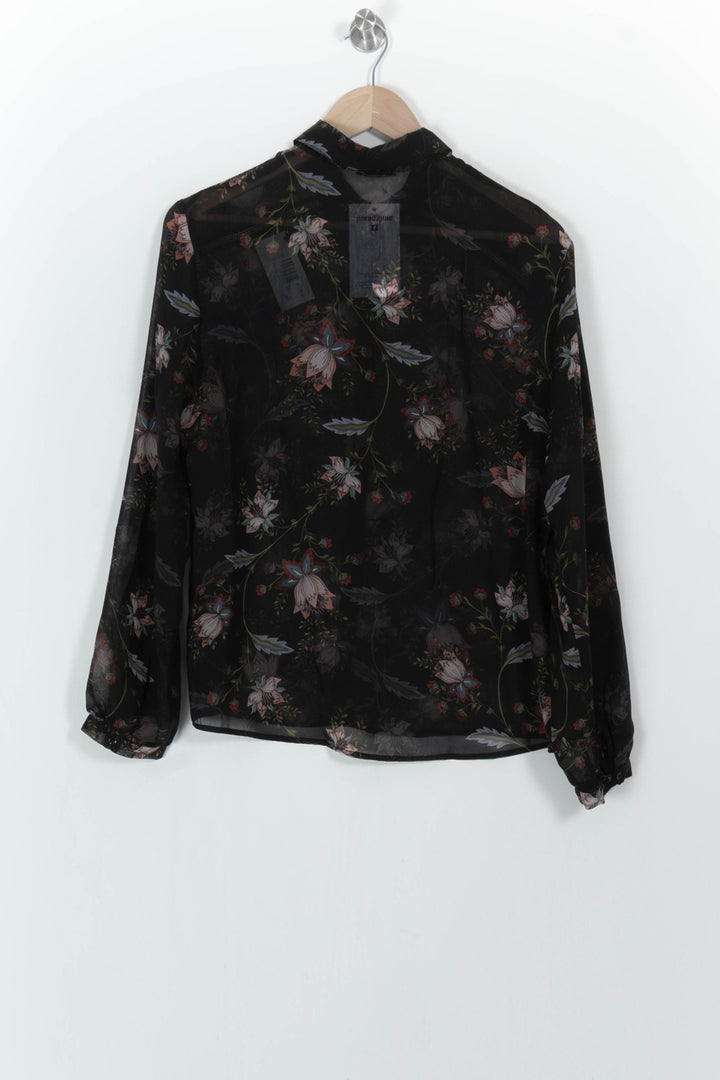 Blouse Noire et Fleurie - Taille L/40 de la marque One Step | PARAD104996 - Vendu par Paradigme - Image 4