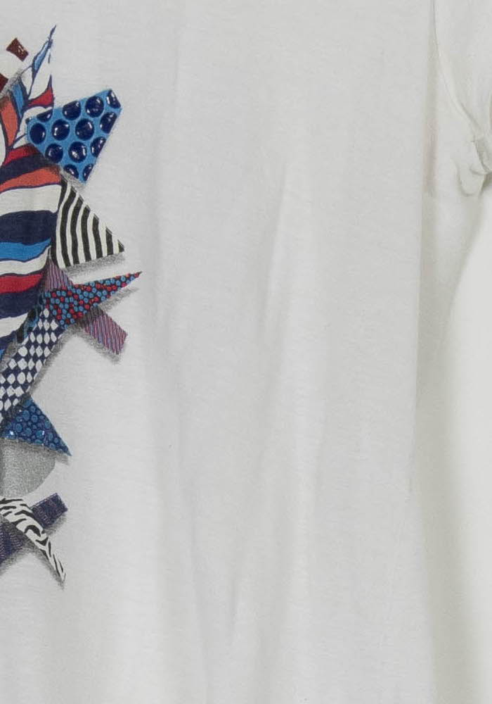 Tee Shirt Blanc et Bleu - Taille M/38 de la marque One Step | PARAD104999 - Vendu par Paradigme - Image 3