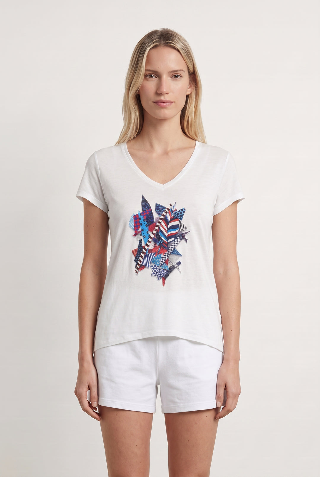 Tee Shirt Blanc et Bleu - Taille M/38 de la marque One Step | PARAD104999 - Vendu par Paradigme - Image 1