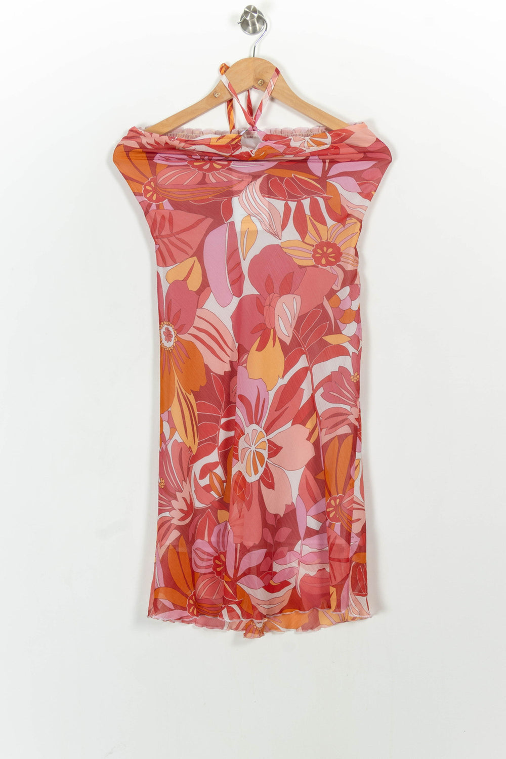 Robe Midi Rose et Orange - Taille S/36 de la marque Maison 123 | PARAD105002 - Vendu par Paradigme - Image 2