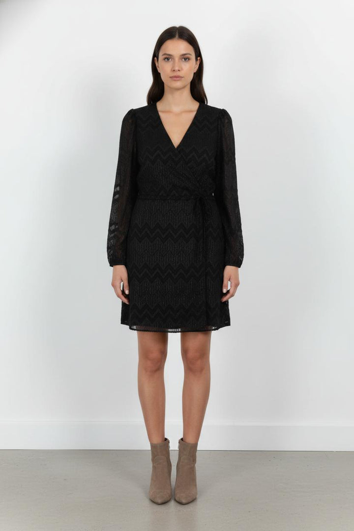 Robe Portefeuille Noire - Taille S/36 de la marque IKKS | PARAD105005 - Vendu par Paradigme - Image 1