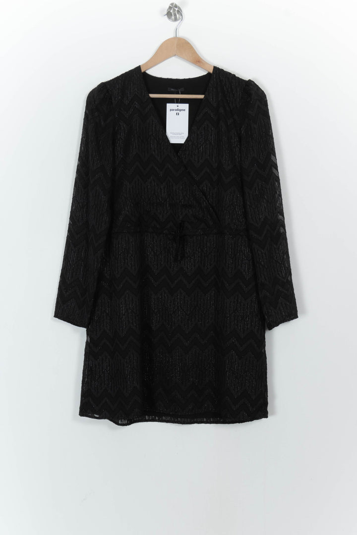 Robe Portefeuille Noire - Taille S/36 de la marque IKKS | PARAD105005 - Vendu par Paradigme - Image 2