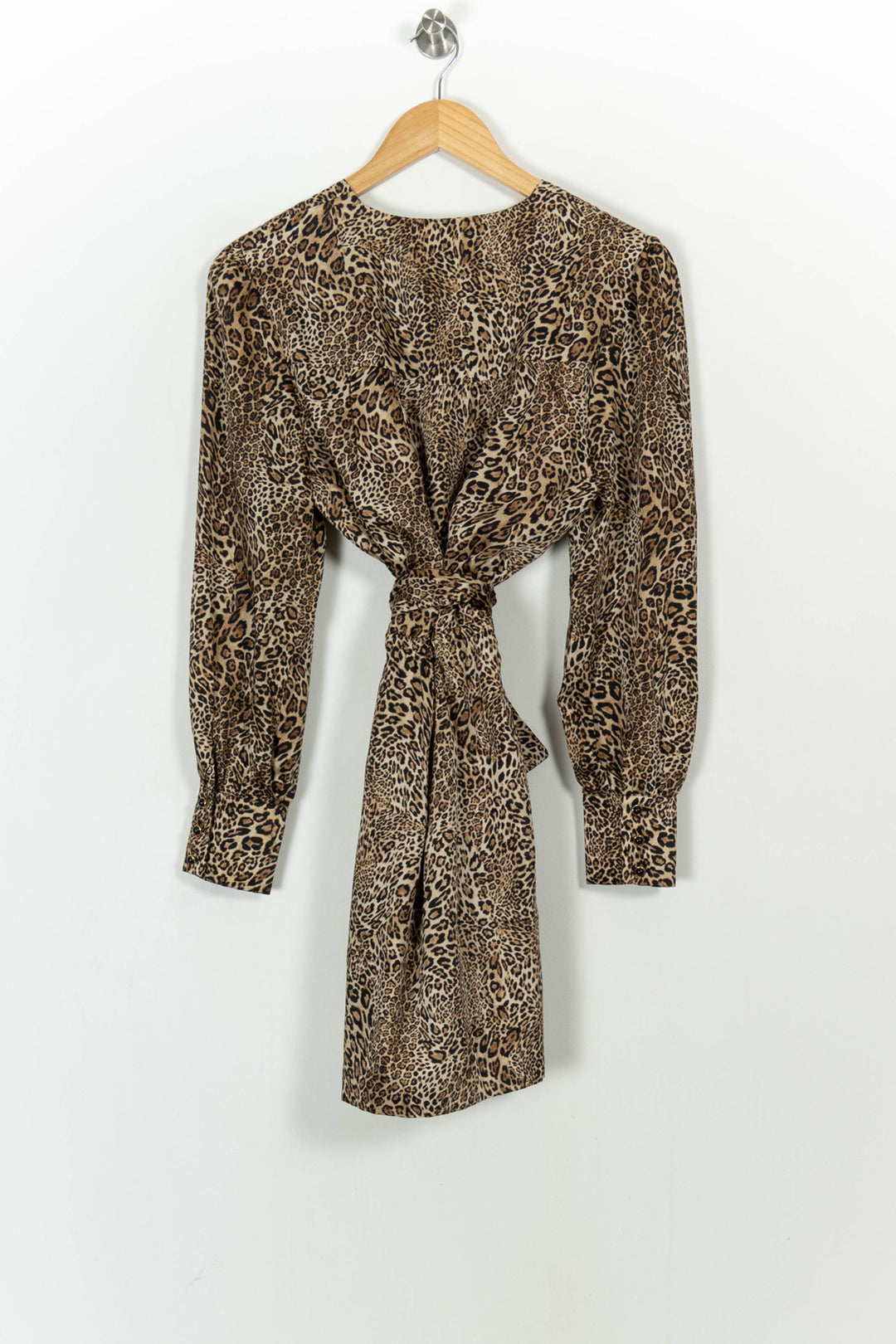 Robe Midi Léopard Beige et Noir - Taille M/38 de la marque Rouje | PARAD105006 - Vendu par Paradigme - Image 4