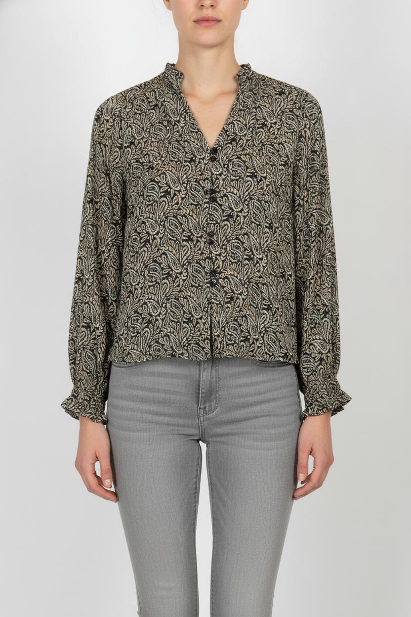 Blouse Noire et Beige - Taille S/36 de la marque Almé | PARAD105008 - Vendu par Paradigme - Image 1