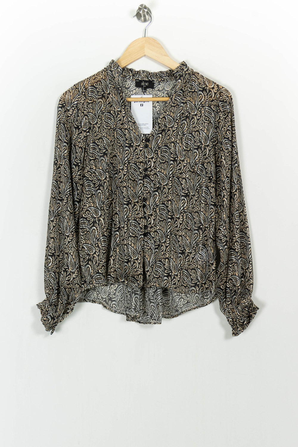 Blouse Noire et Beige - Taille S/36 de la marque Almé | PARAD105008 - Vendu par Paradigme - Image 2