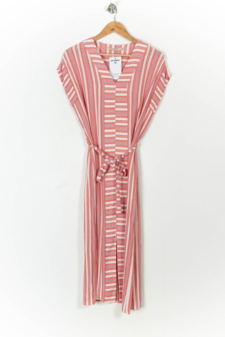 Robe Longue Rose et Blanche - Taille M/38 de la marque La Fée Maraboutée | PARAD105011 - Vendu par Paradigme - Image 2