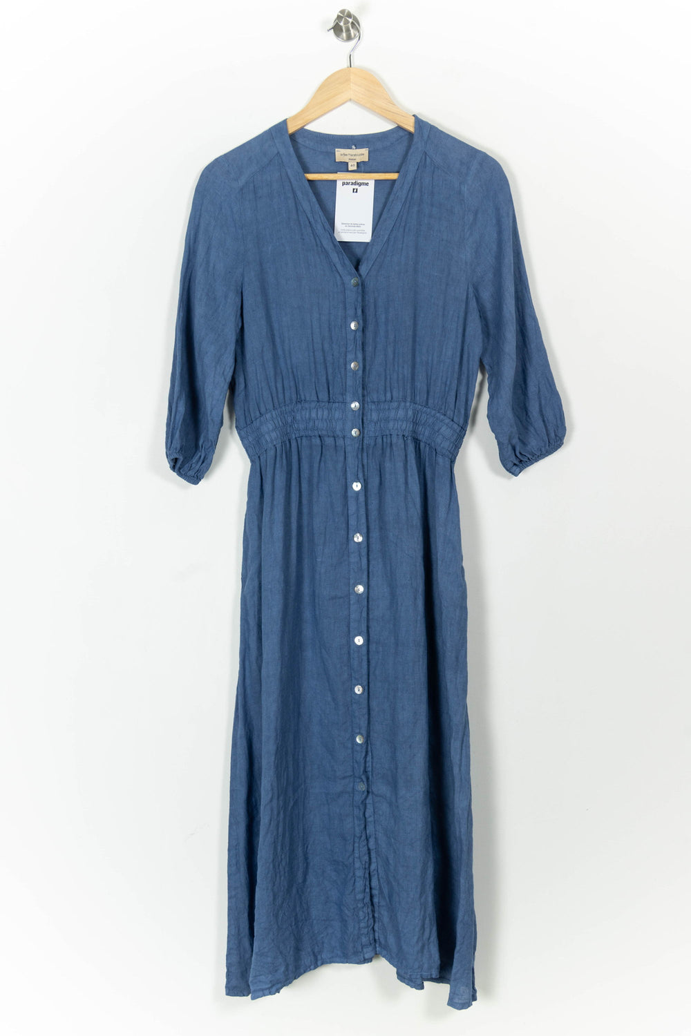 Robe Chemise Bleue - Taille L/40 de la marque La Fée Maraboutée | PARAD105012 - Vendu par Paradigme - Image 2