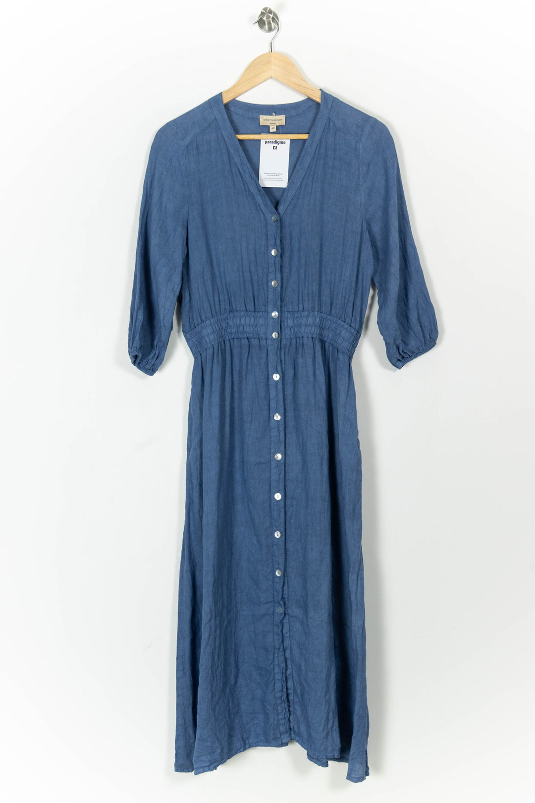Robe Chemise Bleue - Taille L/40 de la marque La Fée Maraboutée | PARAD105012 - Vendu par Paradigme - Image 2