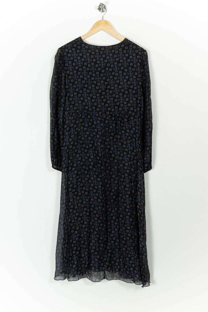 Robe Longue Bleue et Noire - Taille L/40 de la marque La Fée Maraboutée | PARAD105013 - Vendu par Paradigme - Image 4
