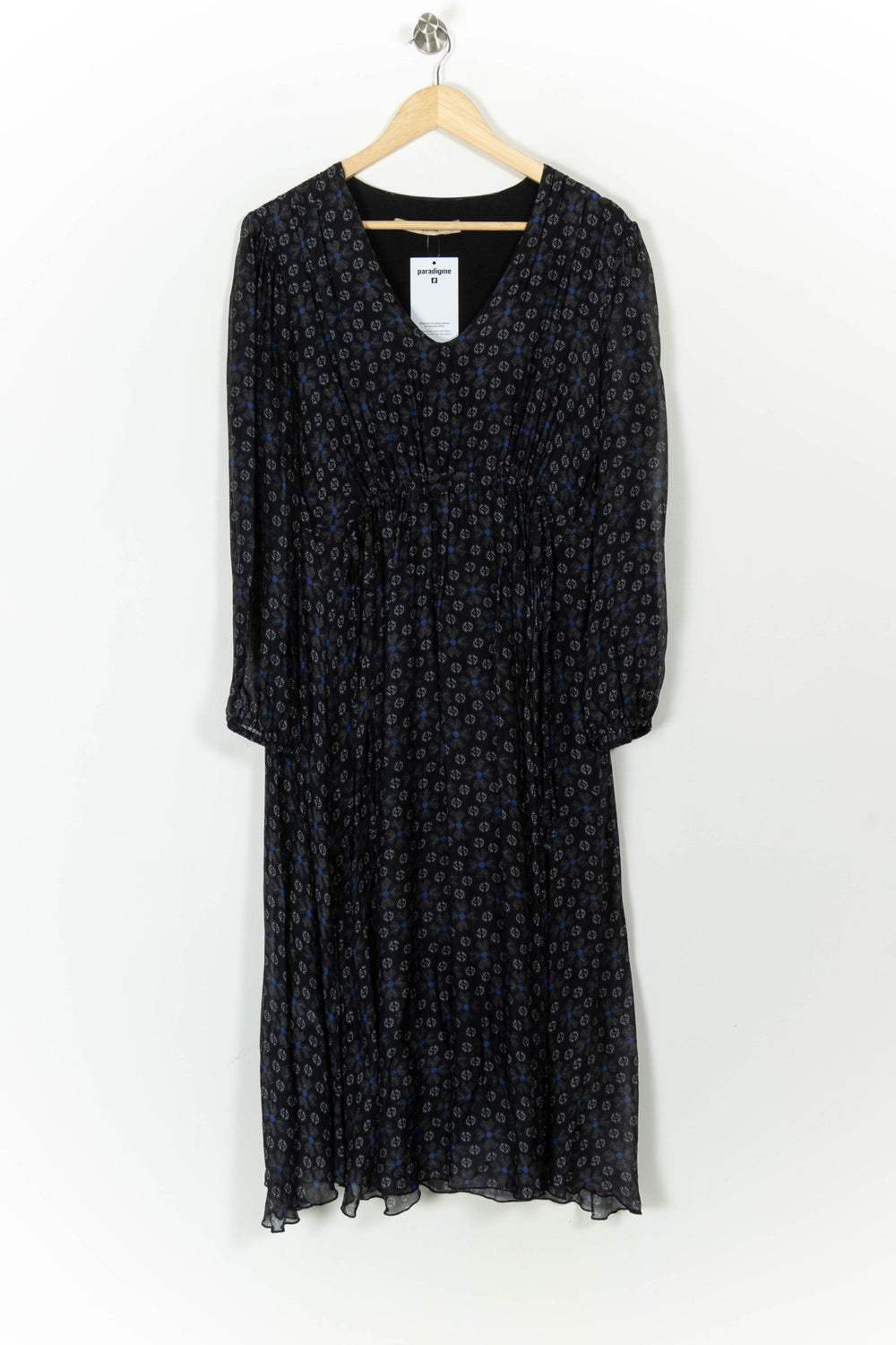 Robe Longue Bleue et Noire - Taille L/40 de la marque La Fée Maraboutée | PARAD105013 - Vendu par Paradigme - Image 2