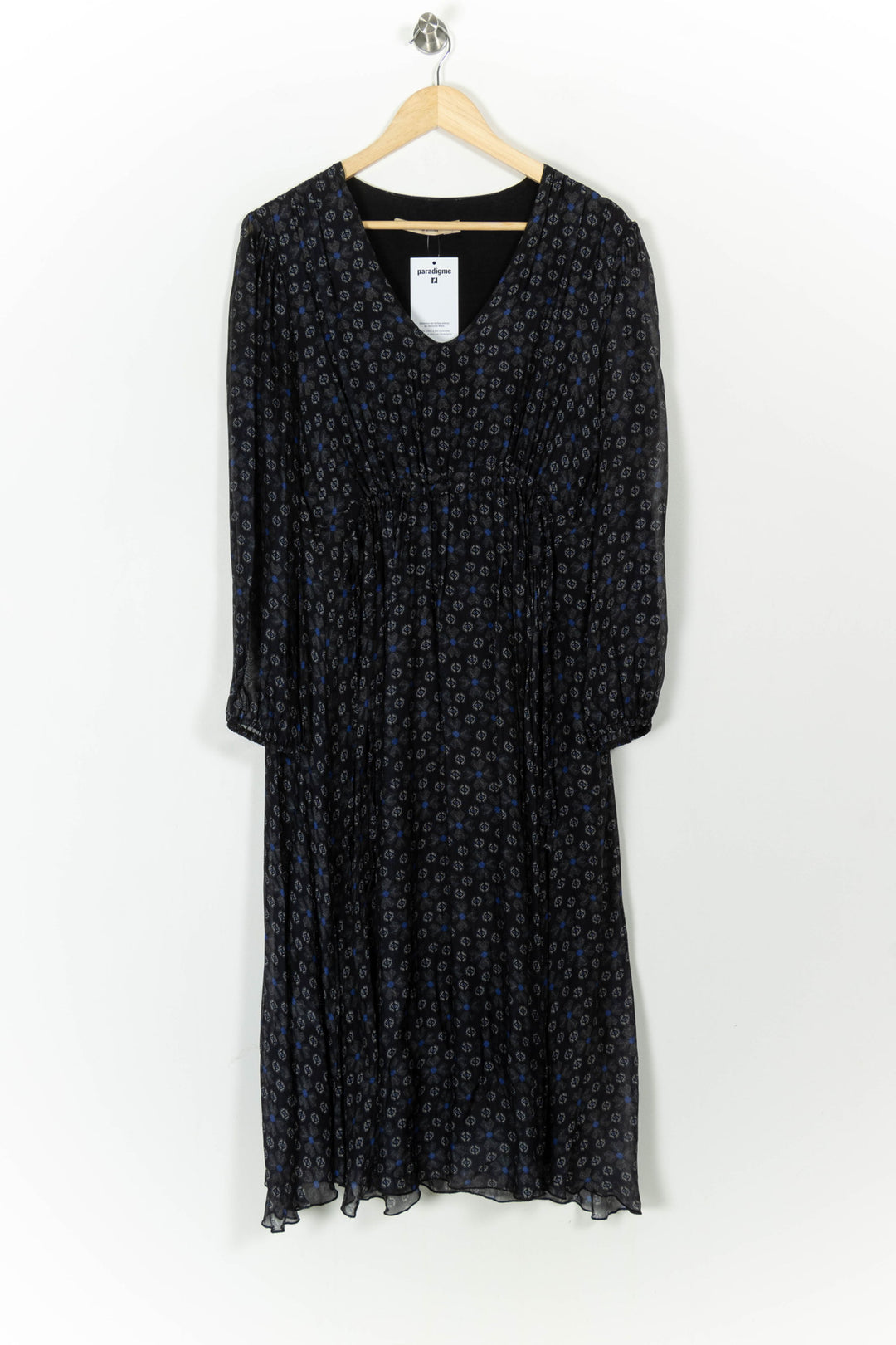 Robe Longue Bleue et Noire - Taille L/40 de la marque La Fée Maraboutée | PARAD105013 - Vendu par Paradigme - Image 2