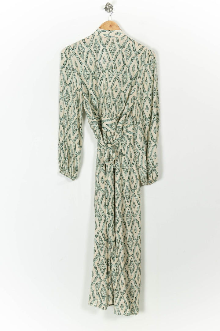Robe Longue Verte et Écrue - Taille S/36 de la marque Stella Forest | PARAD105016 - Vendu par Paradigme - Image 4