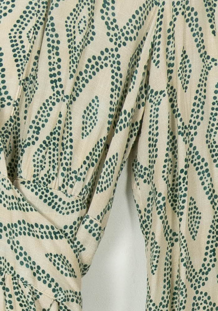 Robe Longue Verte et Écrue - Taille S/36 de la marque Stella Forest | PARAD105016 - Vendu par Paradigme - Image 3