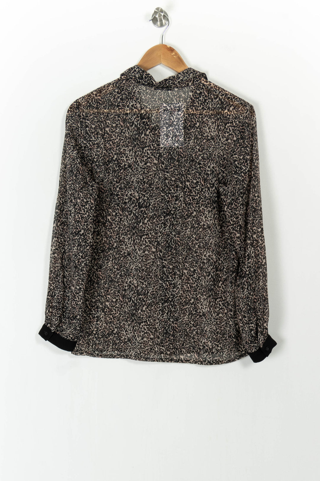 Chemise Léopard Noir et Beige - Taille M/38 de la marque IKKS | PARAD105018 - Vendu par Paradigme - Image 4