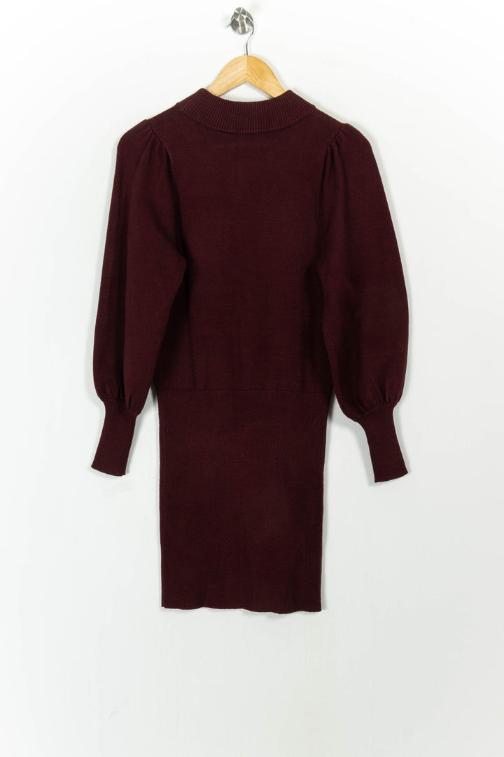 Robe Pull Bordeaux - Taille XS/34 de la marque Petite Mendigote | PARAD105027 - Vendu par Paradigme - Image 4