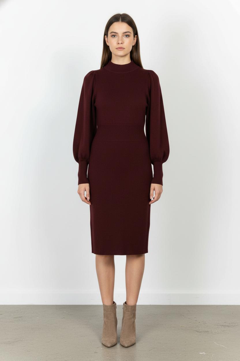 Robe Pull Bordeaux - Taille XS/34 de la marque Petite Mendigote | PARAD105027 - Vendu par Paradigme - Image 1