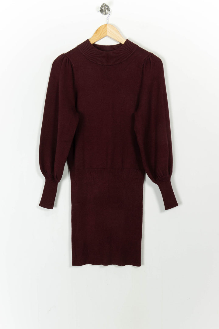 Robe Pull Bordeaux - Taille XS/34 de la marque Petite Mendigote | PARAD105027 - Vendu par Paradigme - Image 2