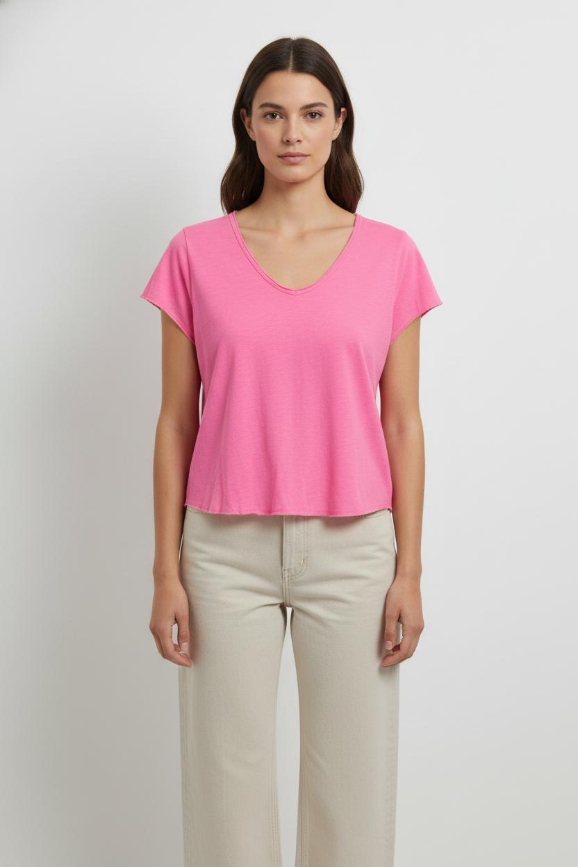 Tee-shirt Rose - Taille S/36 de la marque American Vintage | PARAD105028 - Vendu par Paradigme - Image 1