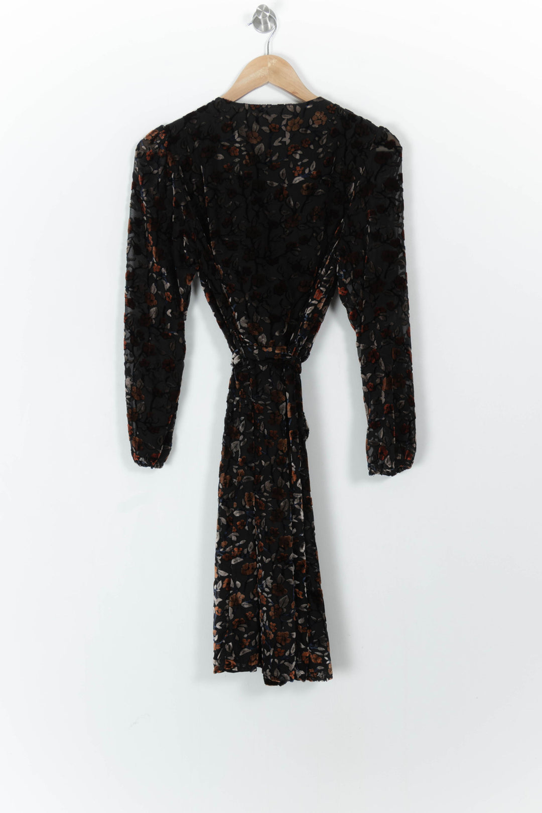 Robe portefeuille noire et marron - Taille M/38 de la marque Kookai | PARAD105033 - Vendu par Paradigme - Image 4