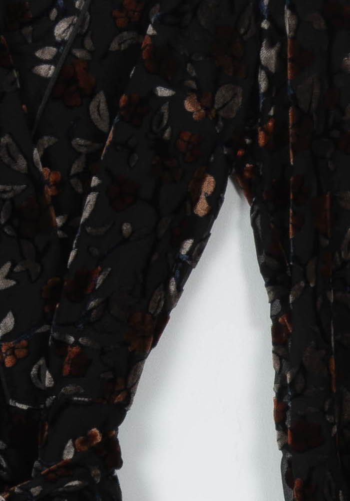 Robe portefeuille noire et marron - Taille M/38 de la marque Kookai | PARAD105033 - Vendu par Paradigme - Image 3