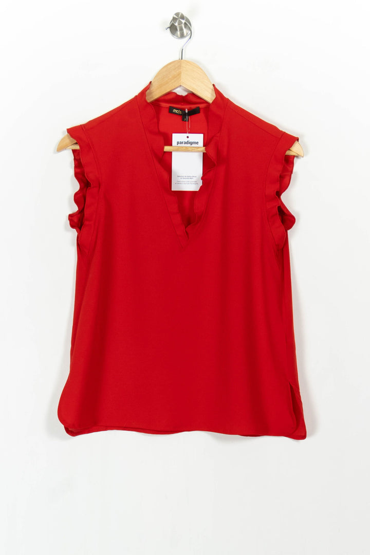 Blouse Rouge - Taille M/38 de la marque Maje | PARAD105034 - Vendu par Paradigme - Image 2