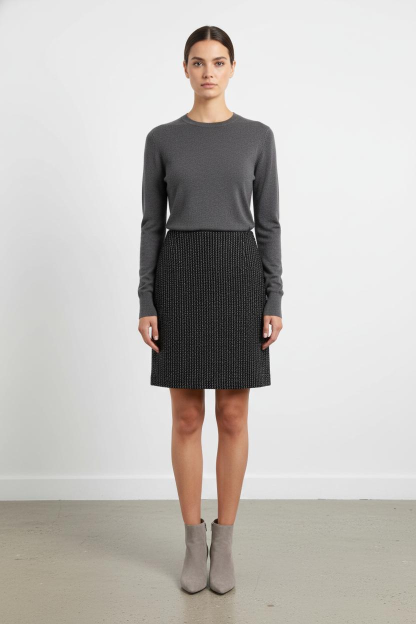 Jupe Courte Noire et Blanche - Taille S/36 de la marque Agnès b. | PARAD105037 - Vendu par Paradigme - Image 1