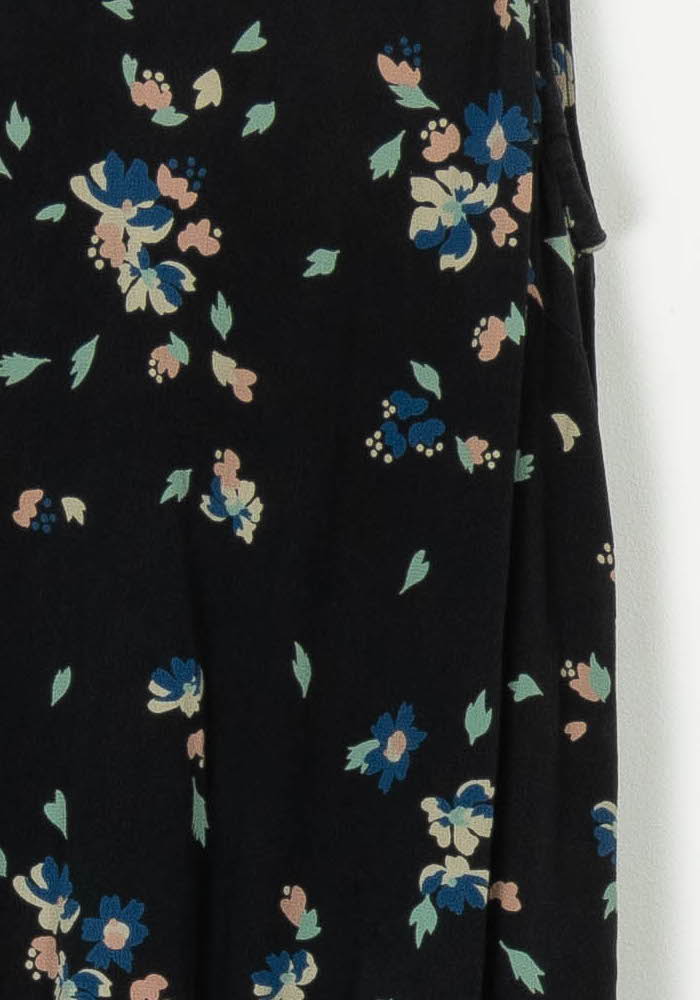 Robe Fleurie Noire - Taille M/38 de la marque Sézane | PARAD105058 - Vendu par Paradigme - Image 3