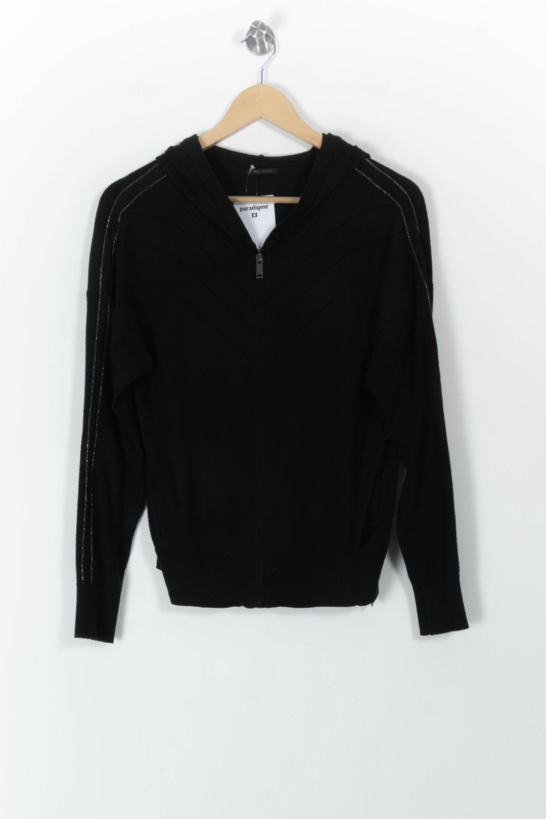 Gilet à Capuche Noir - Taille S/36 de la marque IKKS | PARAD105088 - Vendu par Paradigme - Image 2