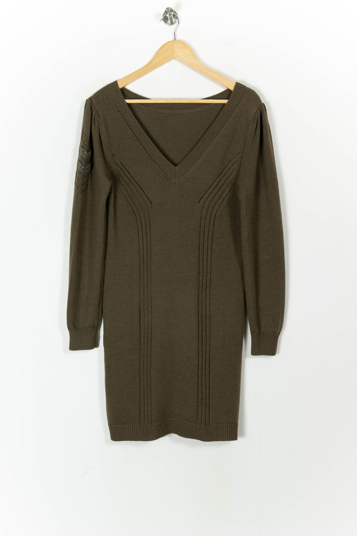 Robe Pull Verte - Taille S/36 de la marque IKKS | PARAD105091 - Vendu par Paradigme - Image 4