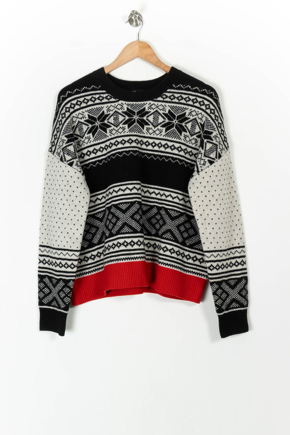Pull Noir Blanc et Rouge - Taille L/40 de la marque The Kooples | PARAD105096 - Vendu par Paradigme - Image 2