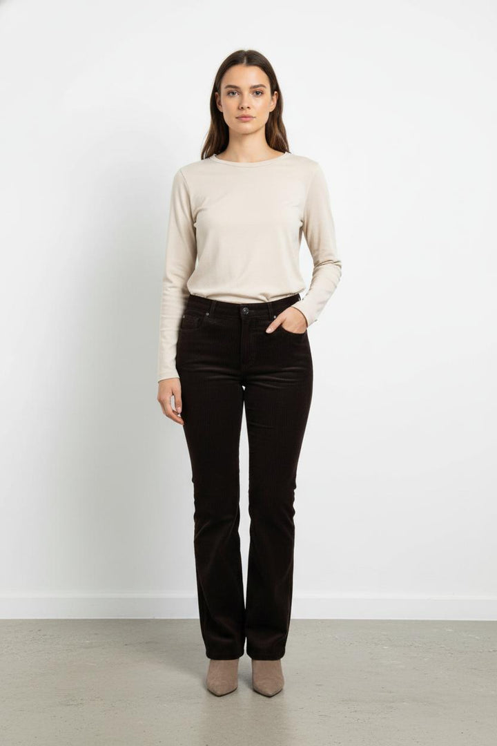 Pantalon Côtelé Marron - Taille L/40 de la marque Des petits hauts | PARAD105100 - Vendu par Paradigme - Image 1