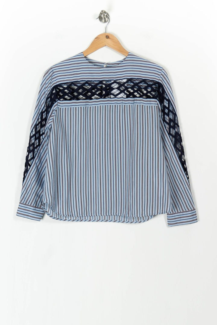 Blouse Bleu et Bleu Marine - Taille S/36 de la marque Sandro | PARAD105106 - Vendu par Paradigme - Image 2