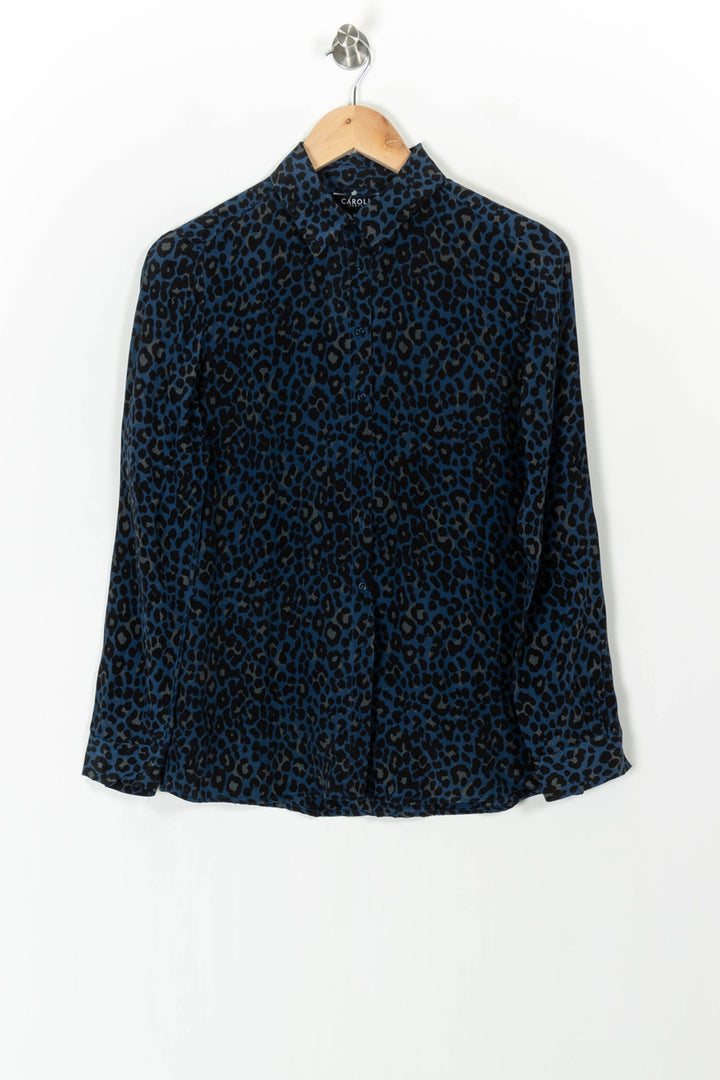 Chemise Bleu et Noir - Taille M/38 de la marque Caroll | PARAD105107 - Vendu par Paradigme - Image 2