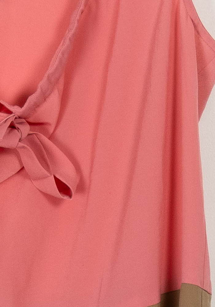 Robe Courte Rose et Marron - Taille M/38 de la marque Pablo | PARAD105109 - Vendu par Paradigme - Image 3