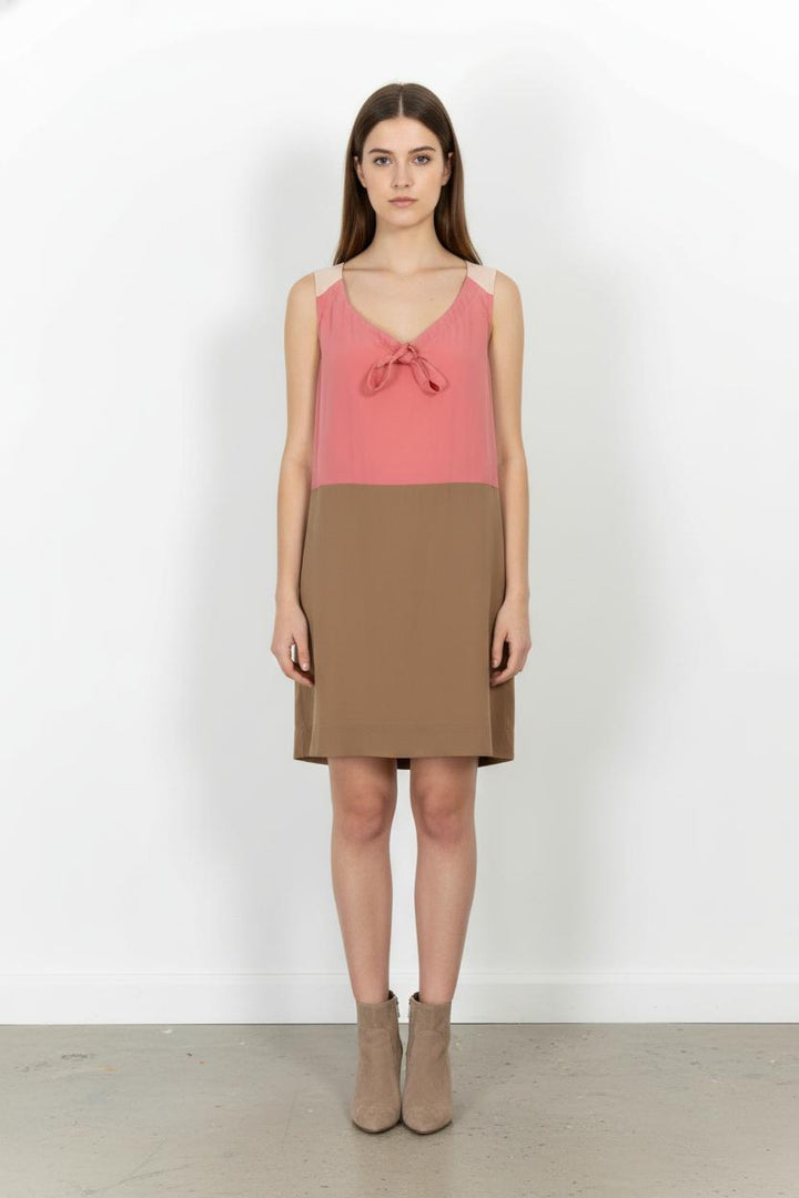 Robe Courte Rose et Marron - Taille M/38 de la marque Pablo | PARAD105109 - Vendu par Paradigme - Image 1