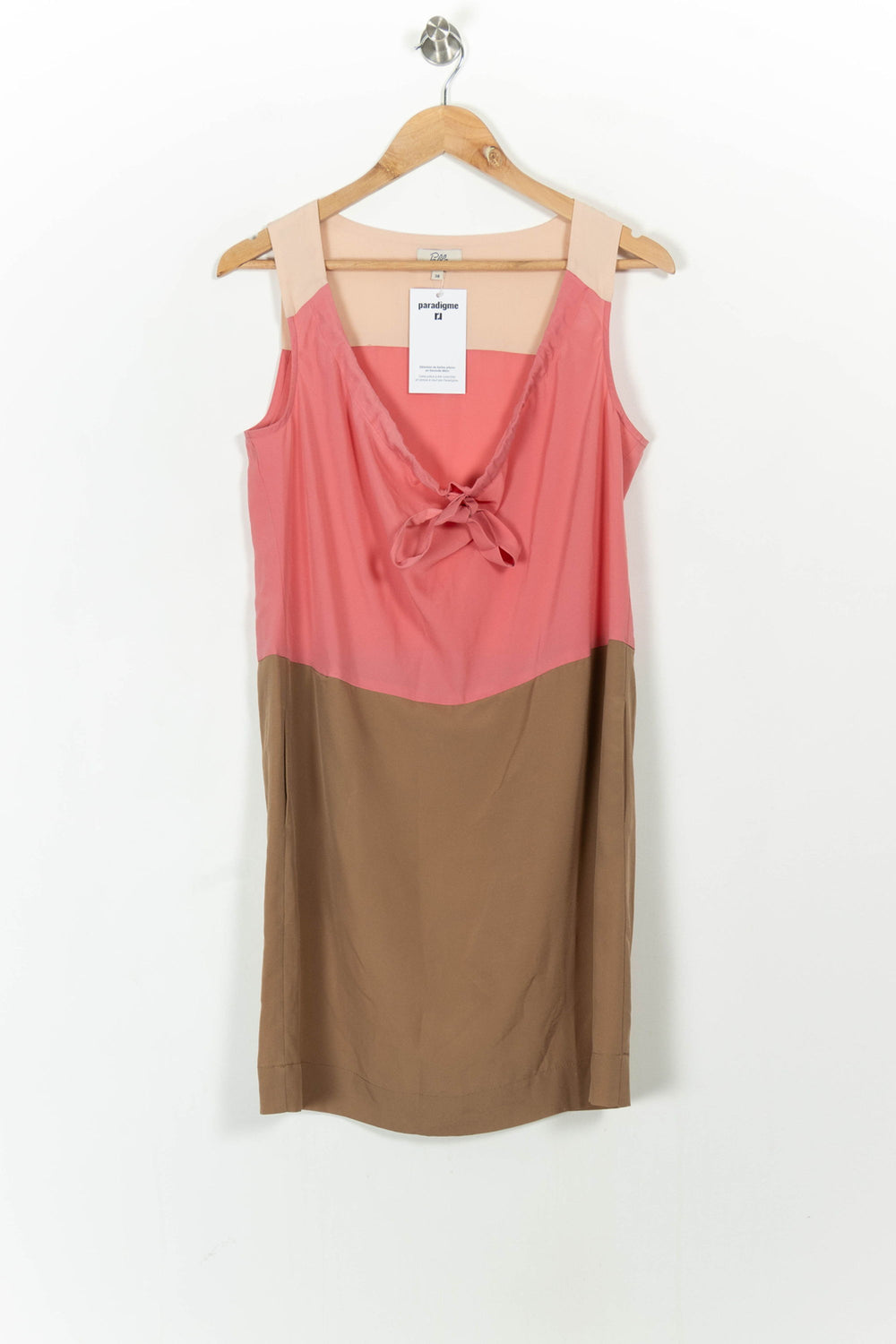 Robe Courte Rose et Marron - Taille M/38 de la marque Pablo | PARAD105109 - Vendu par Paradigme - Image 2