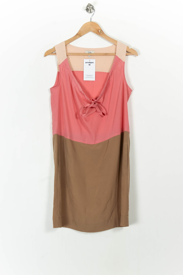 Robe Courte Rose et Marron - Taille M/38 de la marque Pablo | PARAD105109 - Vendu par Paradigme - Image 2